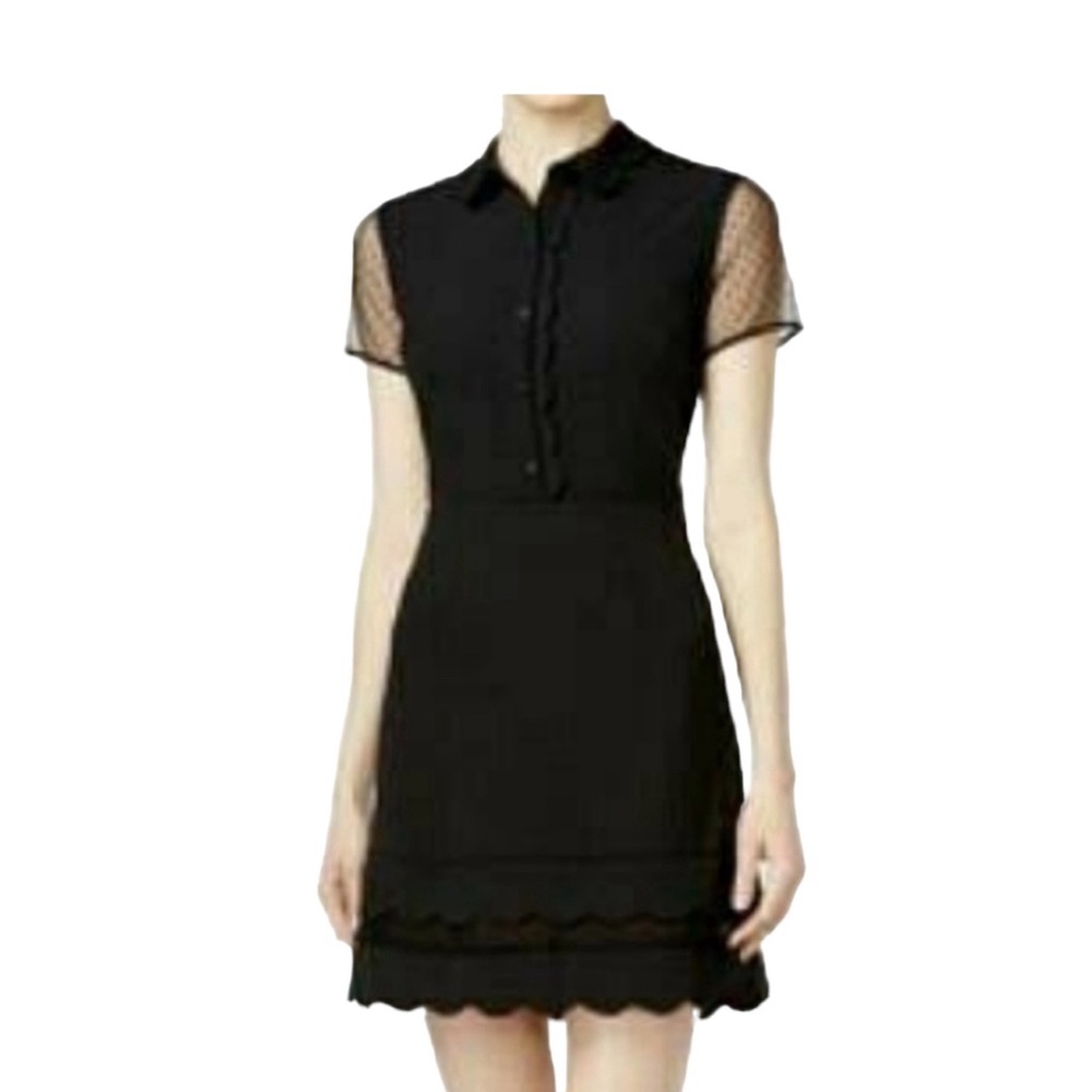 Maison Jules xl black scallop dress lbd